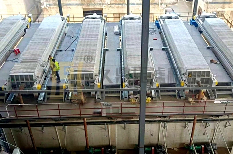 廣東東莞某洗砂污水處理現(xiàn)場