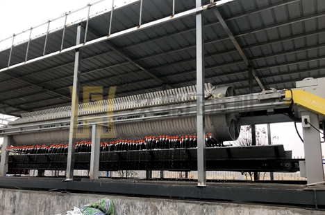 石材行業污水處理現場