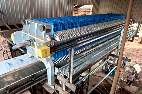 洗砂污水處理現場