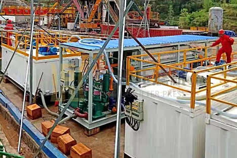 四川遂寧油田鉆井泥漿現場