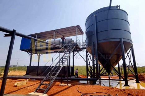 湖北某洗沙場污水處理現場