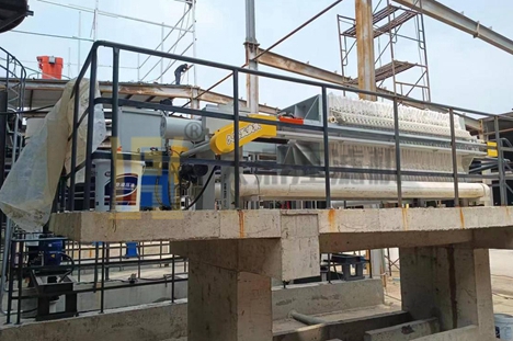 河南省50平方壓濾機(jī)使用現(xiàn)場(chǎng)